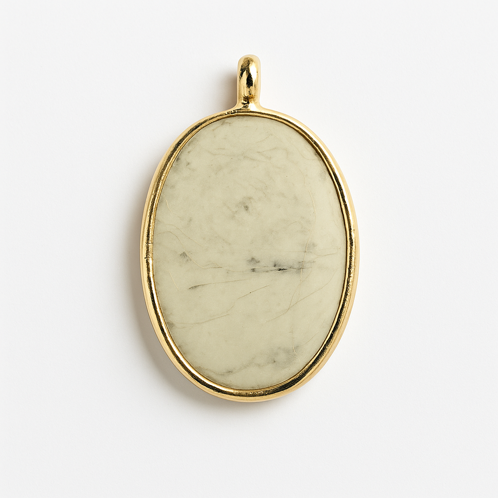 21214 Pendant Natural Stone  35x21mm